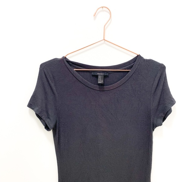 FOREVER 21 CHARCOAL MAXI T-SHIRT DRESS - Picture 3 of 7